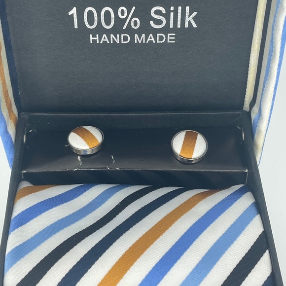 SILK TIE with scarf & wrist buttons.  Hand made in Vietnam.  It's a kit in a box - Picture 7 of 15